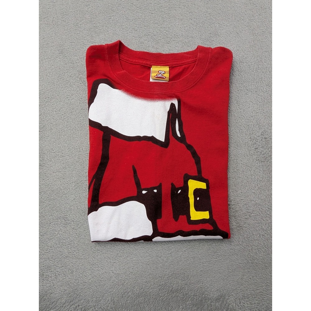 Peanuts Joe Cool Santa Snoopy Red Graphic T Shirt Men's Size L Cotton - Picture 8 of 9